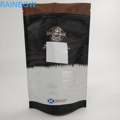 Kundenspezifischer lamellierter Aluminiumfolie-Stand herauf Fabrikpreis-Aluminiumfolie-Tee-Verpackentaschen-Kaffee-Verpackungs-Taschen mit Gewohnheit