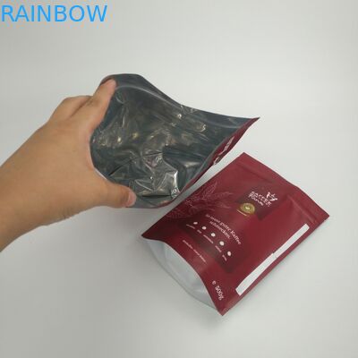 Stehen Sie oben Nahrungsmittelgrad-Verpackenkaffee-Taschen-biologisch abbaubaren kompostierbaren 250g Kaffee Bean Packaging Bags With Valve