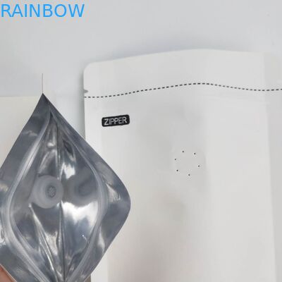 Soem-Gewohnheit 1/8 Unze weißer Logo Size Resealable Aluminum Foil 120 Mikrometer Kraftpapier-stehen oben Verpackenbeutel