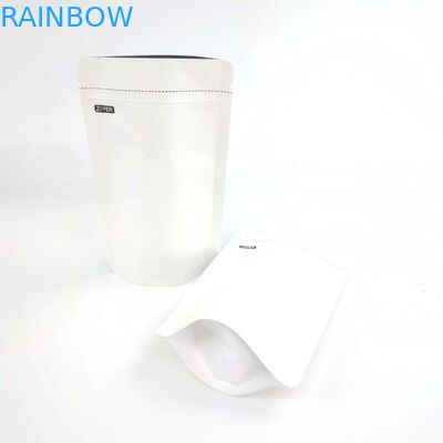 Soem-Gewohnheit 1/8 Unze weißer Logo Size Resealable Aluminum Foil 120 Mikrometer Kraftpapier-stehen oben Verpackenbeutel