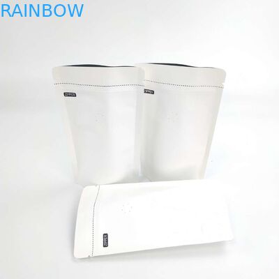 Soem-Gewohnheit 1/8 Unze weißer Logo Size Resealable Aluminum Foil 120 Mikrometer Kraftpapier-stehen oben Verpackenbeutel