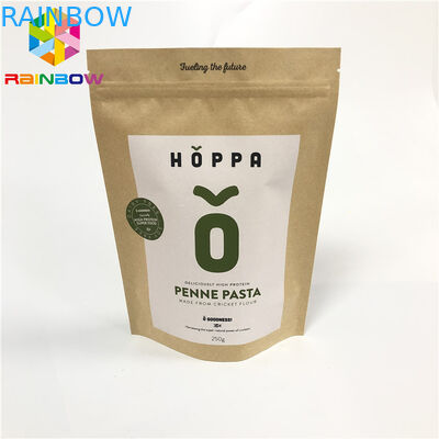 Druckte eigene Logo Ziplock Stand Up Paper-Taschen für Nahrung/Kaffeebohnen, das Fenster-, welchesverpacken durch Taschen sieht