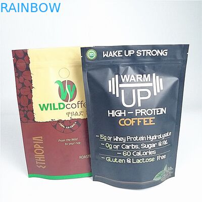 Matte Aluminum Foil Coffee Packaging bauscht sich mit kundengebundenem Logo und Ventil