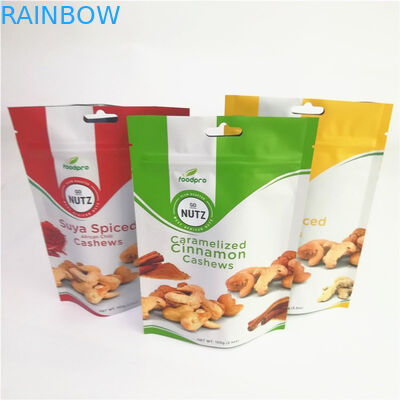 Matte Aluminum Foil Custom Accepted stehen oben Beutel mit Reißverschluss