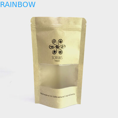 Kundenspezifische geltende Zipverschluss-Kraftpapier-Papiertüten mit dem heißen Stempeln