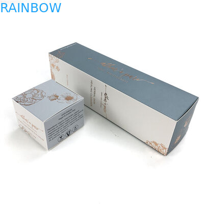 Der Papierkasten, der für ätherisches Öl verpackt, füllt Kästchen-heiße Folien-weiße Pappe ab