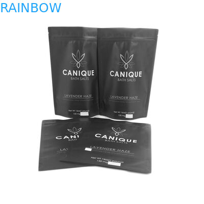 Geruch-Beweis sackt Nahrungsmittelgrad-Reißverschluss einsackt trockene Badesalz-Plastik-Tasche des Blumensamen-metallische glänzende silberne kundenspezifische Logo-16OZ ein