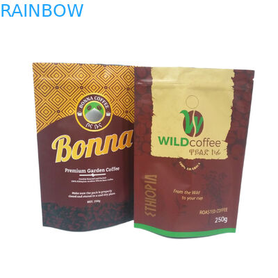 250g 500g 1kg Matte Finish Foil Lined Stand herauf Reißverschluss-Verpackentasche für das Kaffee-Verpacken