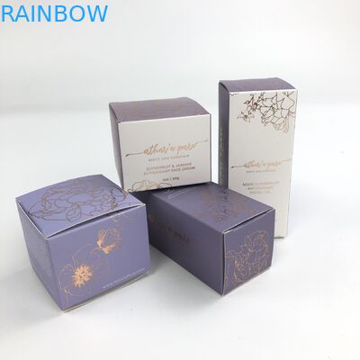 Kundenspezifische glatte UV-Stärke-weiße Pappe Matt Film Withs 400g für kosmetische Probe Argan Oil Paper Box Packaging