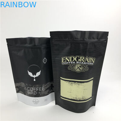 Schwarze Matte Snack Plastic Pouches Packaging-Kaffee-Taschen mit einem Weisen-Ventil