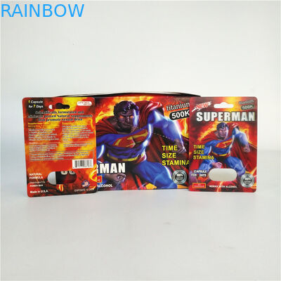 Kundenspezifische Druckblasen-Karte, die Karte des schwarzen Panther-3D für Kapsel mit Kasten verpackt