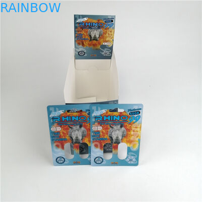 Kundenspezifische leere Blasen-Plastikkarten-Mannesverbesserungs-Kapsel-Verpacken Kapsel Pillls 3d