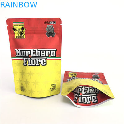 Gummiartiges Plastik-PET CMYK 180mic Kräuter stehen oben Taschen-Offsetdruck