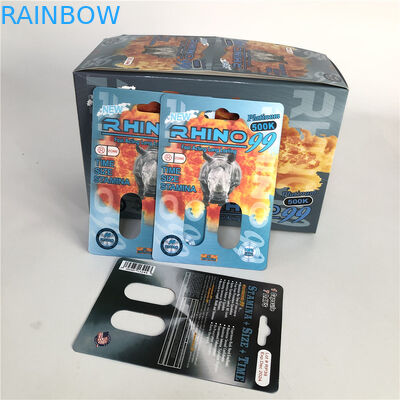 Nashorn 99 Nashorn-Karten des Doppelt-500k des Loch-3D für männliche Verbesserungs-Pille