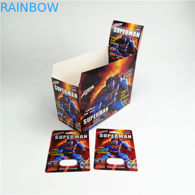 Sex-Pillen-Verpackenkarte 9x12cm des Seidendruck-CMYK