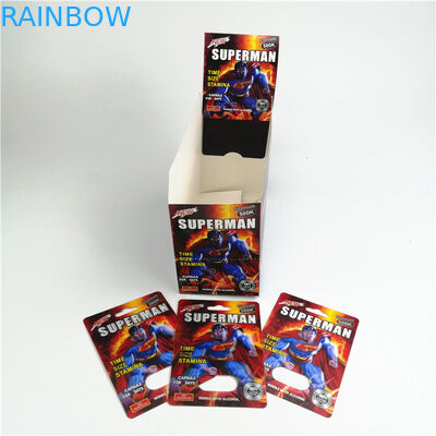 Sex-Pillen-Verpackenkarte 9x12cm des Seidendruck-CMYK