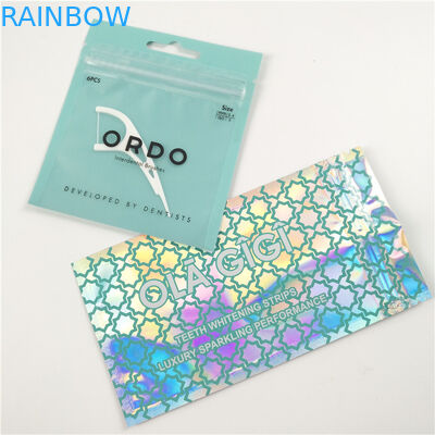 Glattes klares vorderes Druckzipverschluss-Taschenverpacken der Aluminiumfolie der Plastiktaschen der Zahnseide kundengebundenes digitales