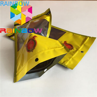 Wiederversiegelbare drei Seitendichtung flache Plastik-Taschen sehen durch Zigarren-Feuchtigkeits-Beutel-das Plastikunkraut-Nahrungsmittelbeutel-Verpacken