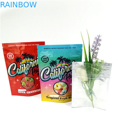 Wiederverwendbare Digital, die Nahrungsmitteldruckt, plastiktasche Doypack, das Aluminiumreißverschluß kundenspezifischen Geruch-Beweis Plastik sich bauscht für gummiartige Plätzchen einsackt