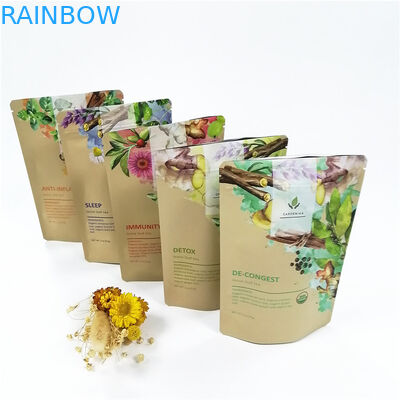 Niedriges Moq CMYK VMPET biologisch abbaubar stehen oben Beutel 100micron