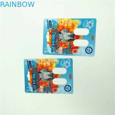 Nashorn-Blasen-Karte, die whiteboard 350g männliche Verbesserungs-Kapsel verpackt