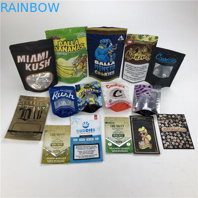 Plätzchen-Taschen-Geruch leichter Berührung CBD 3.5g prüfen Folien-Beutel-Verpacken Plastik das kindersichere