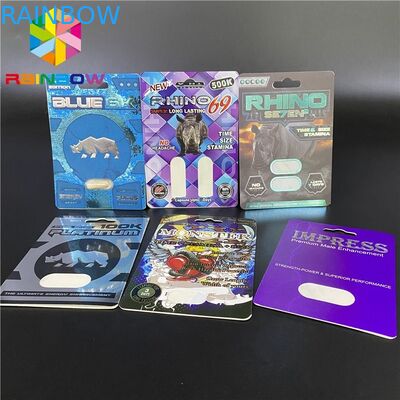 Blaue Karten 6K Plantinum 100K 350g Whiteboard Nashorn-3D