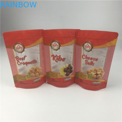 Bereifte Aluminiumfolie-Tasche mit Reißverschluss CMYK des Fenster-120micron VMPET