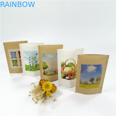 Kraftpapier MOPP VMPET stehen oben Taschen mit Reißverschluss 18x26cm