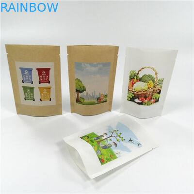 Kraftpapier MOPP VMPET stehen oben Taschen mit Reißverschluss 18x26cm