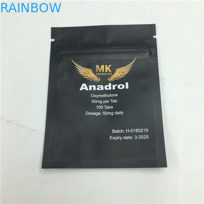 Reißverschluss Matte Snack Plastic Pouches Packaging druckte die versiegelte Seite drei