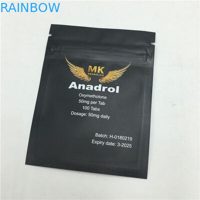 Reißverschluss Matte Snack Plastic Pouches Packaging druckte die versiegelte Seite drei