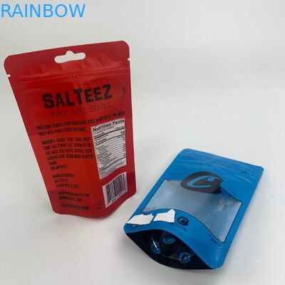 Kleines Plätzchen-essbarer gummiartiger Reißverschluss stehen oben Beutel mit Fenster