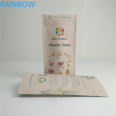 Kompostierbarer Heißsiegel Nahrungsmittel-Kraftpapiers sackt Eco freundliche Digital ein, die kundenspezifischen Logo Packaging druckt