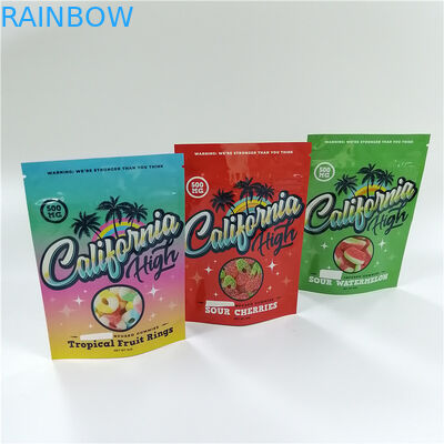 Fertigte Seitendichtungs-Beutel des CBD-Blumen-Kraut-Reißverschluss-drei gedruckt lamelliert besonders an