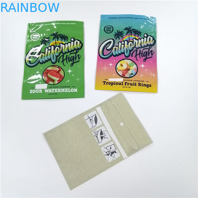 Geruch-Beweis-essbares Plätzchen-kundenspezifische Plastikbeutel 3.5g 1oz für das Verpacken der Lebensmittel