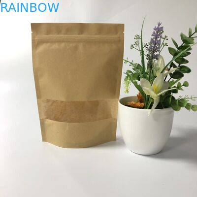 Nahrungsmittelspeicher-Dichtungs-Kraftpapier-Reißverschluss stehen oben Beutel-kundenspezifisches Logo