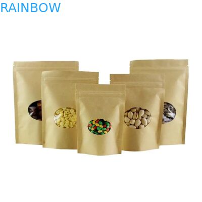 Nahrungsmittelspeicher-Dichtungs-Kraftpapier-Reißverschluss stehen oben Beutel-kundenspezifisches Logo