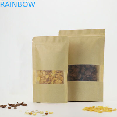 Nahrungsmittelspeicher-Dichtungs-Kraftpapier-Reißverschluss stehen oben Beutel-kundenspezifisches Logo