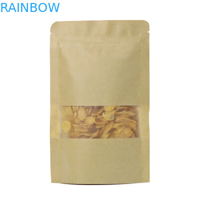 Nahrungsmittelspeicher-Dichtungs-Kraftpapier-Reißverschluss stehen oben Beutel-kundenspezifisches Logo