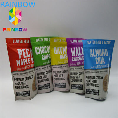 Plastik-Aluminiumfolie-Stand-oben Taschen mit Reißverschluss Drucknahrungsmittelgrad Plastik