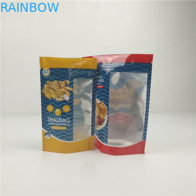 Glatter Trockenfisch-Plastikreißverschluss-Aluminiumfolie, die mit klarem Fenster verpackt