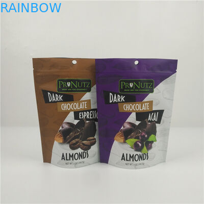 Nahrungsmittelgrad-Reißverschluss-kundenspezifischer Druckplastikstand herauf Beutel für Schokoriegel