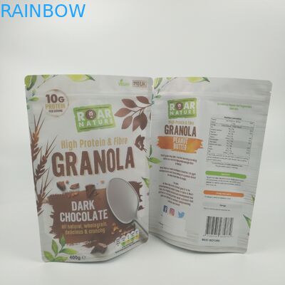 Reißverschluss stehen herauf Aluminiumfolie-wiederversiegelbare Beutel-das recyclebare Verpacken der Lebensmittel