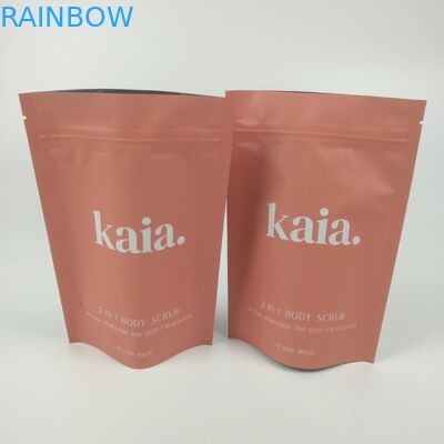 Kosmetischer Plastik steht oben Reißverschluss-Sperren-Tasche Matt Finished Resealable