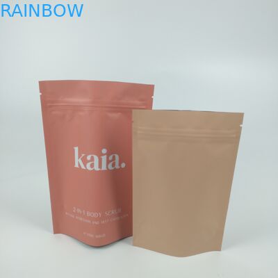 Kosmetischer Plastik steht oben Reißverschluss-Sperren-Tasche Matt Finished Resealable