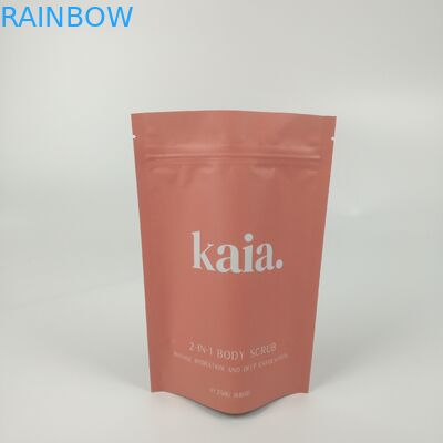 Kosmetischer Plastik steht oben Reißverschluss-Sperren-Tasche Matt Finished Resealable