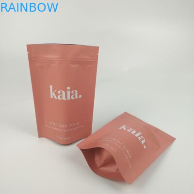 Kosmetischer Plastik steht oben Reißverschluss-Sperren-Tasche Matt Finished Resealable