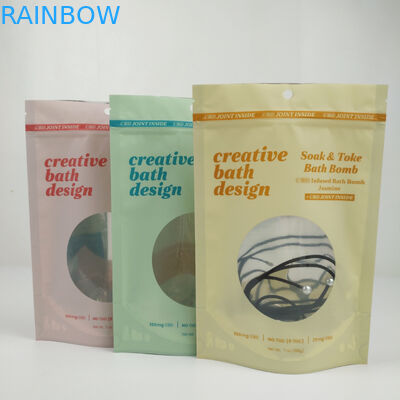 Klare Fenster-Matte Mylar Aluminum Foil Zip-Verschluss-Beutel-Stellung