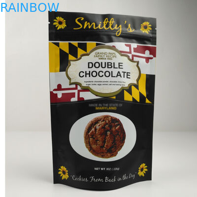 Freundliche Matt Aluminum Foil Stand Up Taschen Eco mit Reißverschluss für Nuss-Nahrung